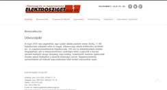 Desktop Screenshot of elektrosziget.eu
